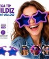 Mega Tip Yıldız Parti Gözlüğü Mor Renk