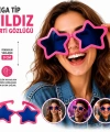 Mega Tip Yıldız Parti Gözlüğü Pembe Renk