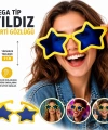 Mega Tip Yıldız Parti Gözlüğü Sarı Renk