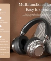 Metal Kulak Üstü Kablosuz Bluetooth Kulaklık Hybrid Anc Type-c Hızlı Şarj Bluetooth 6.0