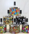 Metal Renkli Basmalı Küllük Yuvarlak Alk4529