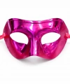 Metalize Parlak Parti Maskesi Pembe Renk 16x7 Cm