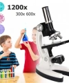 Mikroskop Taşınabilir Set 28 Parça Eğitim Mikroskop Kiti 300x 600x Ve 1200x Çocuklara