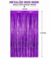 Mor Metalize Parti Perdesi 100x200 Cm – Kapı Ve Arka Fon Perdesi