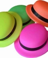 Neon Partisi Pembe Renk Melon Plastik Parti Şapkası