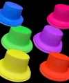 Neon Partisi Pembe Renk Plastik Fötr Şapka