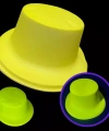 Neon Partisi Sarı Renk Plastik Fötr Şapka