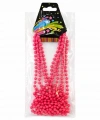 Neon Pembe Boncuk Kolye 80 Cm – Retro 80’ler 90’lar Parti Aksesuarı