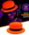 Neon Turuncu Uv Parti Şapkası Plastik