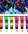 Neonlu Glow Parti Yüz Boyası 6 Renk 6 Adet