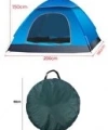 Otomatik Havada Açılan Su Geçirmez Çadır 4 Kişilik
