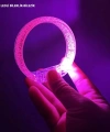 Pembe Led Işıklı Baskı Yapılabilen Pilli Bileklik Bilezik 1,5 Cm Genişlik