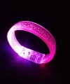 Pembe Led Işıklı Baskı Yapılabilen Pilli Bileklik Bilezik 1,5 Cm Genişlik