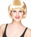 Platin Altın Dore Renk Küt Parti Peruğu Kısa Takma Peruk