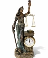 Polyester Saatli Adalet Figürü Alk4416