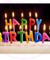 Rengarenk Happy Birthday Yazılabilen Doğum Günü Mumu
