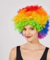 Rengarenk Kıvırcık Afro Bonus Peruk