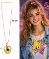 Retro Disko Topu Şekilli 8039ler 9039lar Altın Renk Plastik Kolye