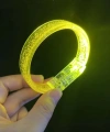 Sarı Led Işıklı Baskı Yapılabilen Pilli Bileklik Bilezik 1,5 Cm Genişlik