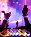 Sarı Led Işıklı Baskı Yapılabilen Pilli Bileklik Bilezik 1,5 Cm Genişlik