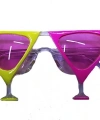 Sarı Pembe Renk Martini Parti Gözlüğü