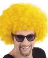 Sarı Renk Kıvırcık Afro Bonus Peruk