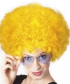 Sarı Renk Kıvırcık Afro Bonus Peruk