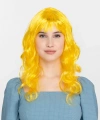 Sarı Renk Uzun Dalgalı Parti Peruğu