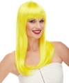 Sarı Renk Uzun Düz Parti Peruğu