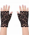 Siyah Dantel Parmaksız Kısa Eldiven