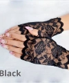 Siyah Dantel Parmaksız Kısa Eldiven