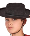 Siyah Renk Keçe Flamenko Şapkası Çocuk Boy