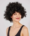 Siyah Renk Kıvırcık Afro Bonus Peruk