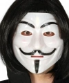 Siyah Renk Takma Kısa Saç Ve V For Vendetta Maskesi Anonymous Maskesi