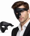 Siyah Yarım Erkek Maske – Phantom Parti  Balo Maskesi