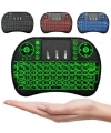 Smart Tv Box Ps3 Uyumlu Kablosuz Dokunmatik Işıklı Şarjlı Touchpadli Mini Q Klavye