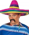 Sombrero Meksika Şapkası Renkli Örme Hasır Yetişkin Boy