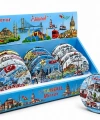 Taşlı İstanbul Temalı İnce El Aynası Alk5819