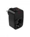 Tekli Yüksek Voltaj Korumalı Duvar Prizi 2x Type-c 1x Usb Çıkışlı Priz Grup Priz Çoğaltıcı Siyah