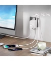 Tekli Yüksek Voltaj Korumalı Duvar Prizi 2x Type-c 1x Usb Çıkışlı Priz Grup Priz Çoğaltıcı Siyah