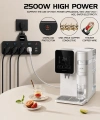 Termal Akım Korumalı 4’lü Duvar Tipi Priz 2x Usb 2x Type-c Çıkışlı Grup Priz Çoğaltıcı Siyah (2500w)
