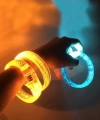 Turuncu Led Işıklı Baskı Yapılabilen Pilli Bileklik Bilezik 1,5 Cm Genişlik