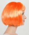 Turuncu Renk Parti Peruğu Küt Saç