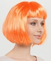 Turuncu Renk Parti Peruğu Küt Saç