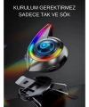 Y21 Rgb Işık Efektli Intercom Bluetooth Motosiklet Kask Kulaklığı Intercom Kulaklık