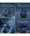 Y5x Rgb Işıklı Intercom 5 Kişi Bağlantılı 1000mah Motosiklet Bluetooth Kulaklık Seti