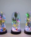 Yılbaşı Temalı Işıklı  Dekoratif Cam Fanus Alk5074