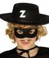 Z Logolu Zorro Şapkası Ve Zorro Maskesi Çocuk Boy