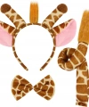 Zürafa Kosümü Aksesuar Seti 3 Lü - Taç Papyon Kuyruk