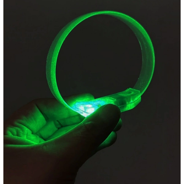 3 Modlu Pilli Led Işıklı Esnek Parti Bilekliği Yeşil